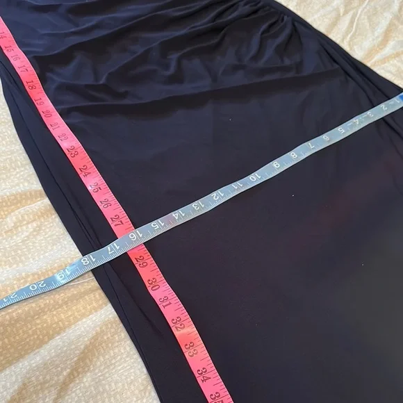 Elegant Navy Blue Long Sleeve Dress - Picture 11 of 16